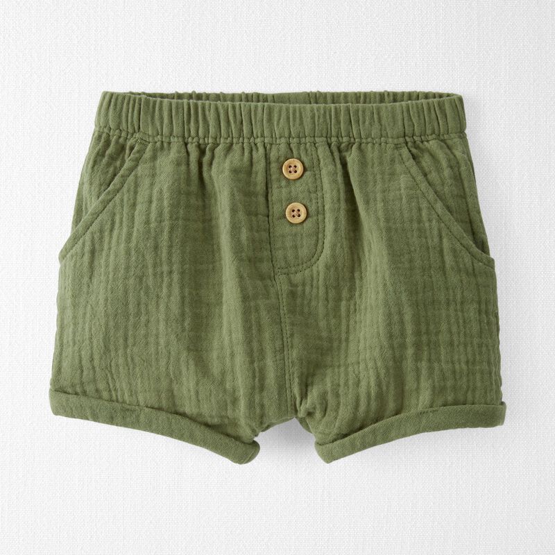 Summer Olive Organic Cotton Gauze Shorts | carters.com