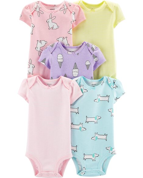 5-Pack Animal & Ice Cream Original Bodysuits | Carters.com