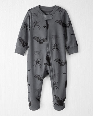 Product image 1 of Baby Organic Cotton Sleep & Play Pajamas in Spooky Creatures Print