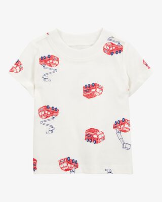 Product image 2 of Baby 2-Piece Fire Truck Tee & Shortall Set - Grey
