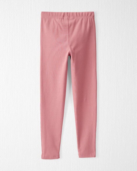  Product image 2 of Kid Organic Cotton Rib Drawstring Leggings in Dark Blush