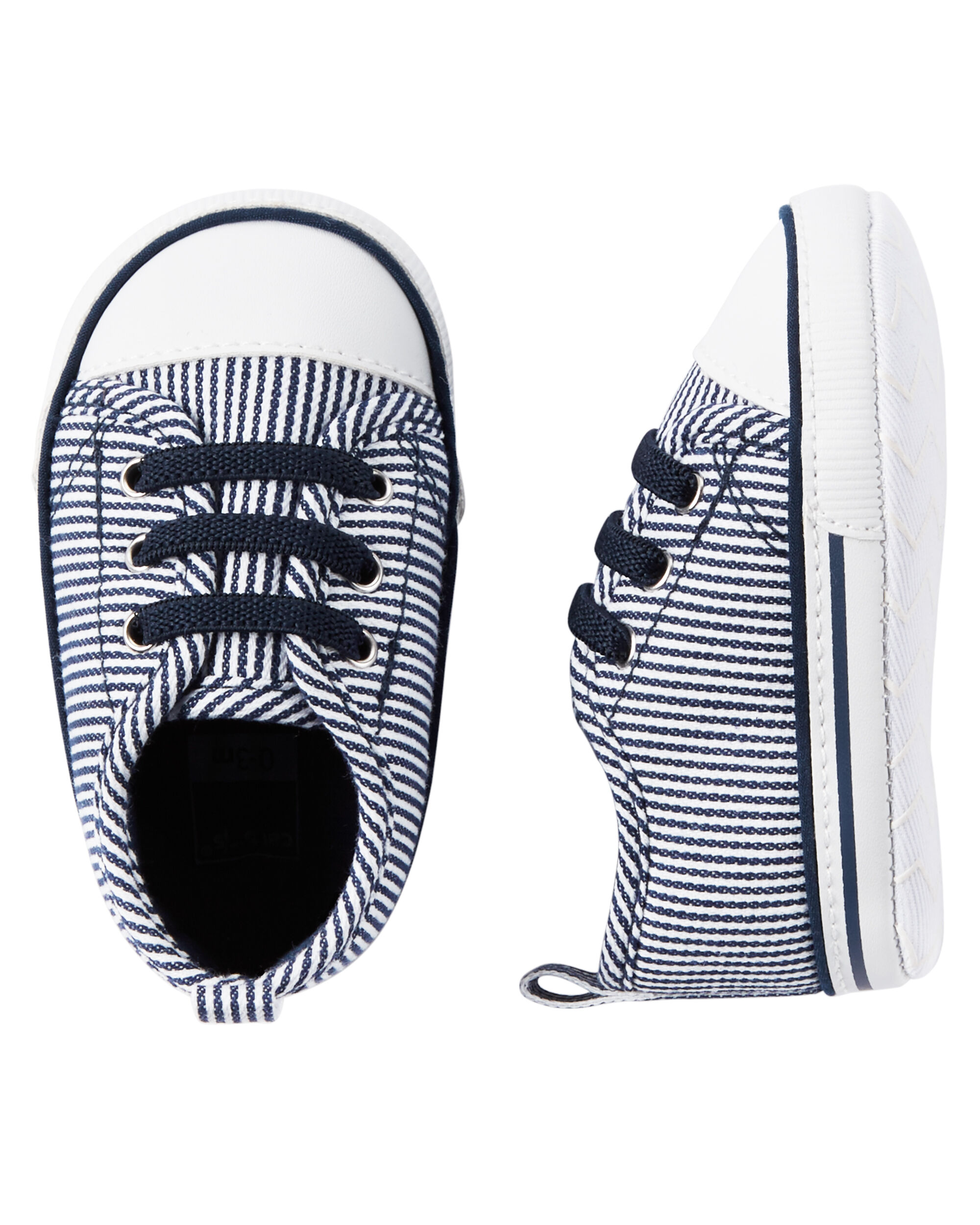Pinstripe Sneaker Crib Shoes | carters 