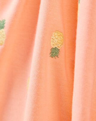 Product image 2 of Baby Girl Pineapple Print PurelySoft Bodysuit Dress - Coral