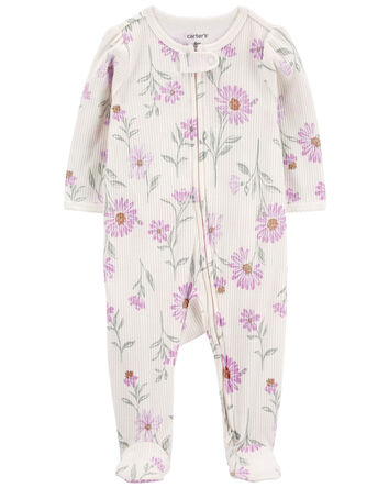 Baby Floral 2-Way Zip Thermal Sleep & Play Pajamas