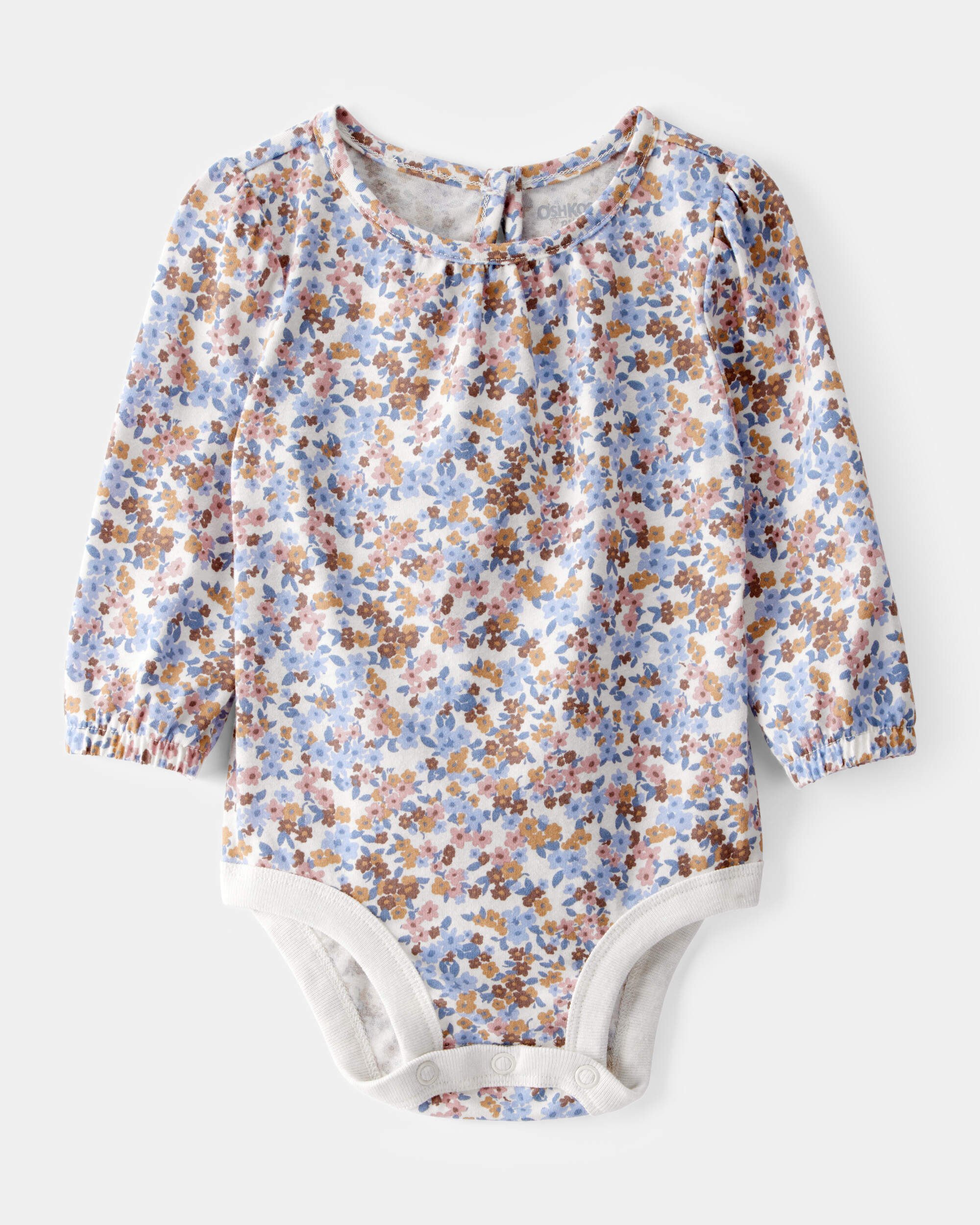 Baby Floral Print Long-Sleeve Bodysuit