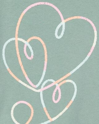 Product image 2 of Toddler Heart-Print Short-Sleeve Graphic Tee - Green