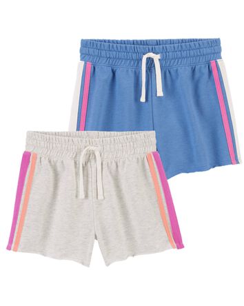 Kid 2-Pack Striped Drawstring Shorts