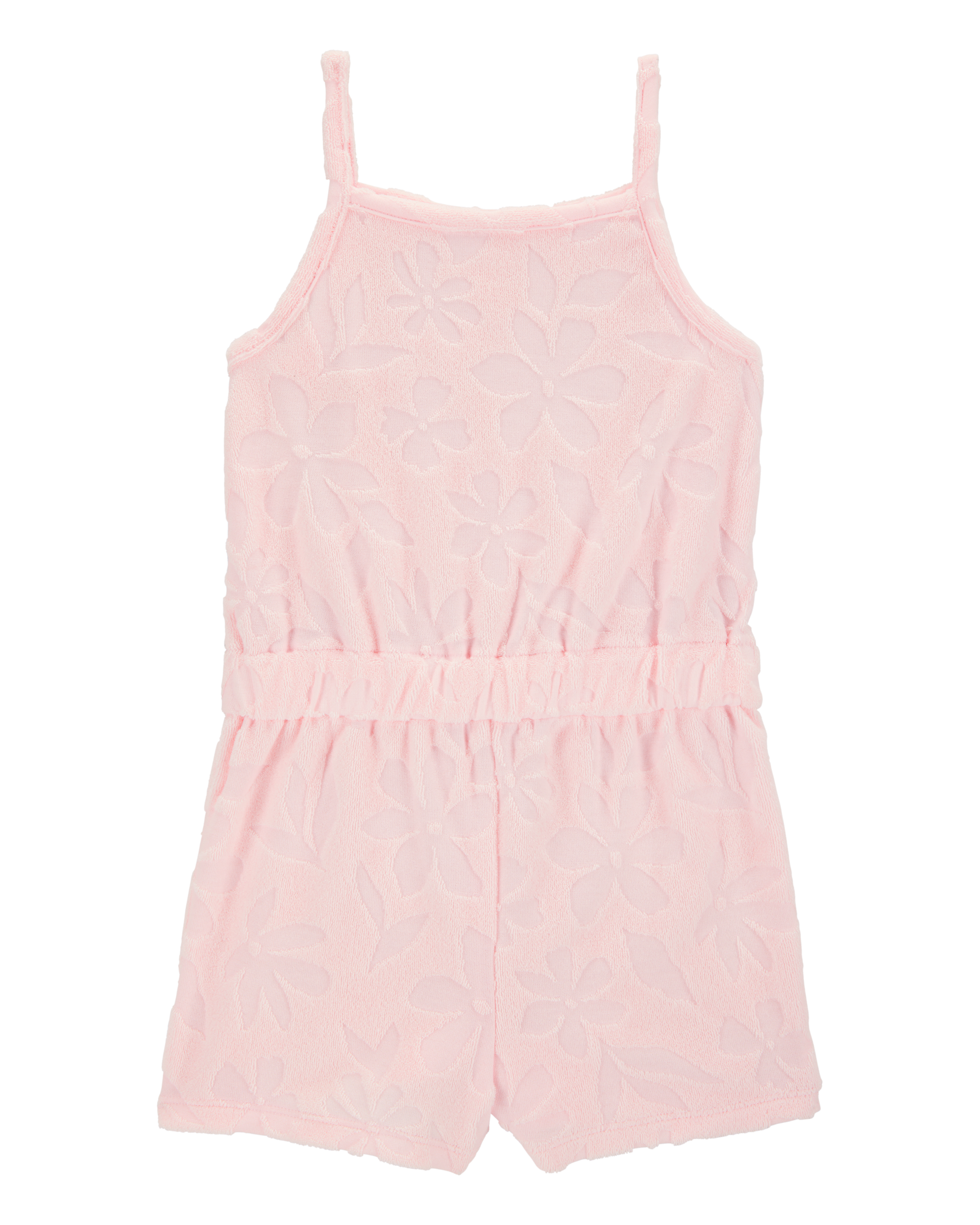 Toddler Floral Terry Cloth Swimsuit Cover-up Romper - Pink