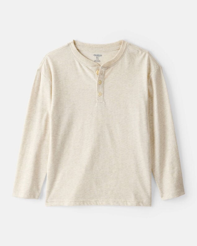 Product image 1 of Boys Long-Sleeve Henley - Cream