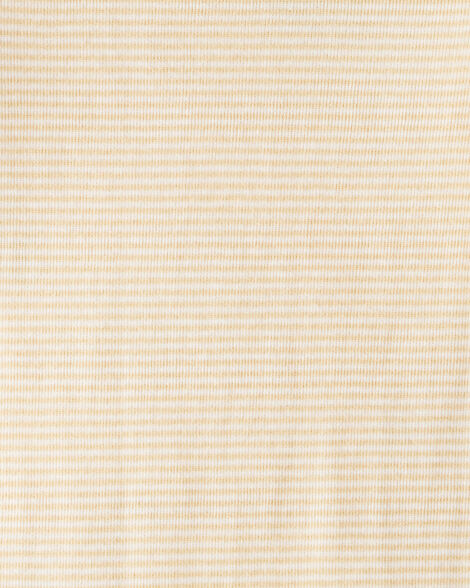  Product image 4 of Baby 4-Pack Safari Print Cotton Long-Sleeve Multipack Bodysuits - Ivory/Yellow