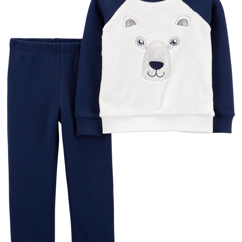 fuzzy bear sherpa jogger set