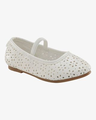 Product image 1 of Toddler Floral Ballet Flats - White