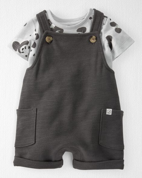 Baby 2-Piece Organic Cotton Shortall Set