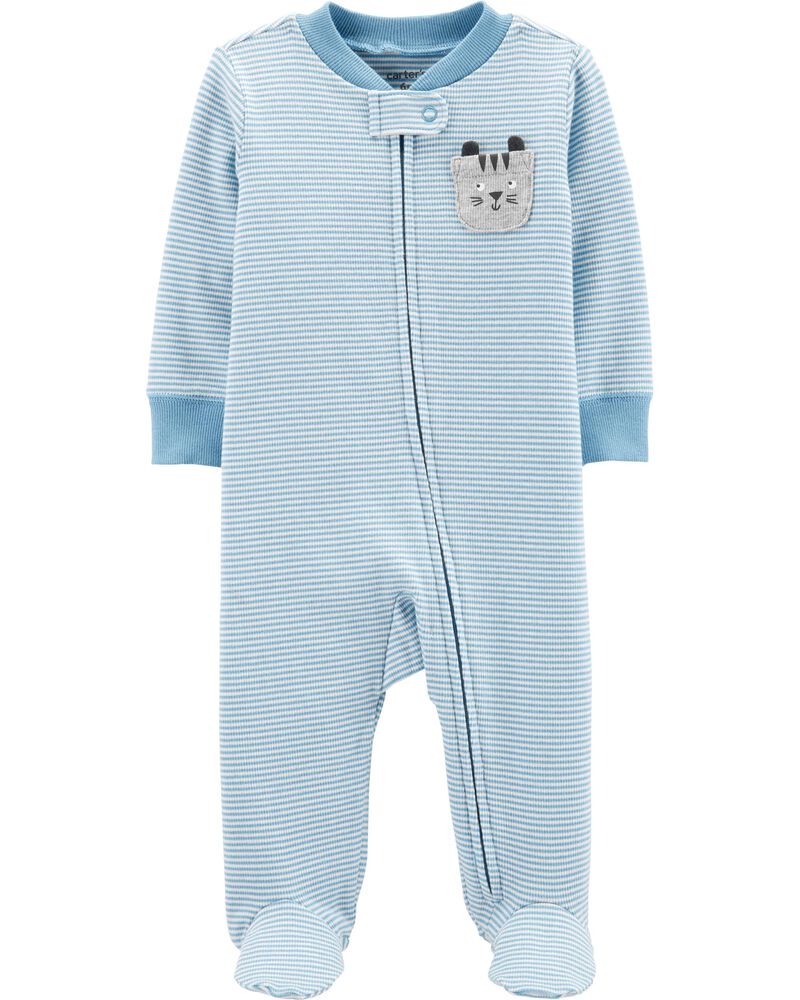 Striped Cat Zip Up Stretch Sleep Play Carters Com