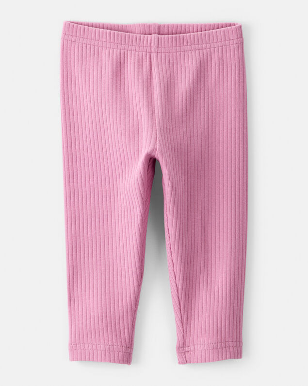 Product image 1 of Baby Girl Cotton Ribbed Stretch Leggings - Purple
