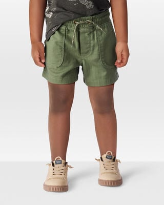 Product image 2 of Toddler Pull-On Cotton Shorts - Olive