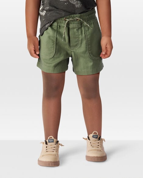  Product image 2 of Toddler Pull-On Cotton Shorts - Olive