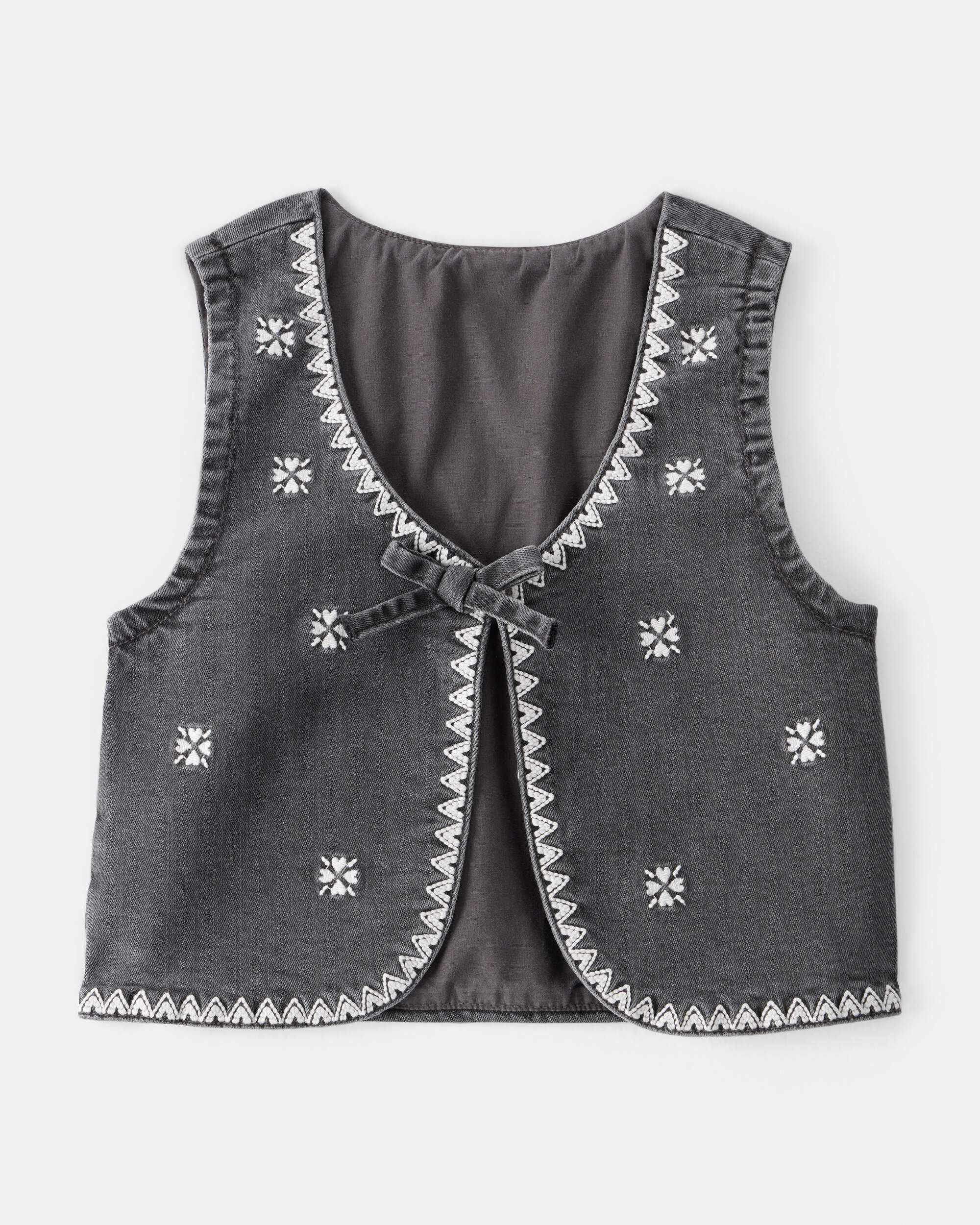 Toddler Girl Western Denim Sleeveless Vest - Grey - OshKosh