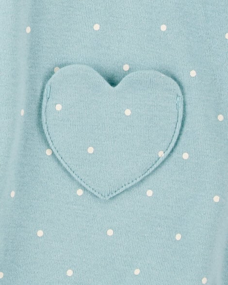 Product image 2 of Baby Heart Pockets Cotton Romper - Blue