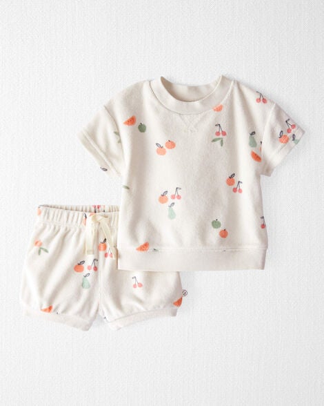  Product image 1 of Baby 2-Piece Fruit-Print Terry Set Made with Organic Cotton