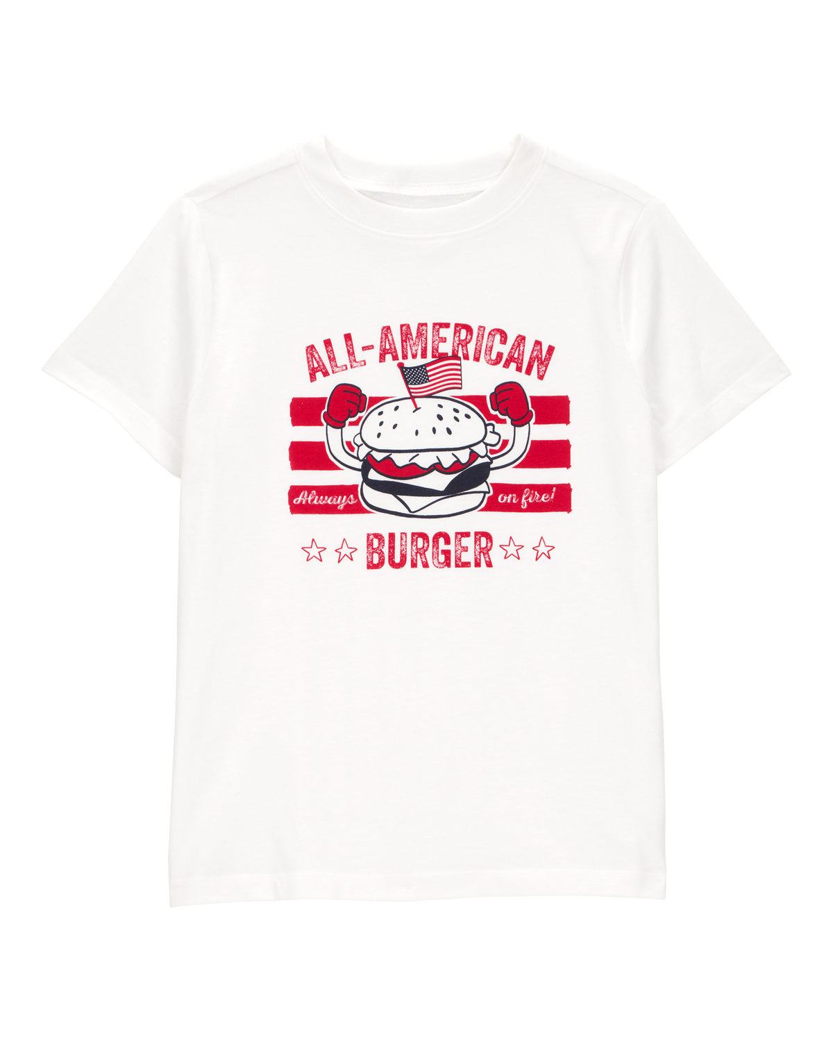 Kid All American Burger Short-Sleeve Graphic Tee - White