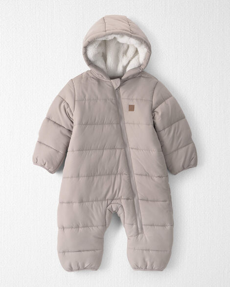 Baby 1-Piece Teddy Fleece Snowsuit Made with Recycled Materials