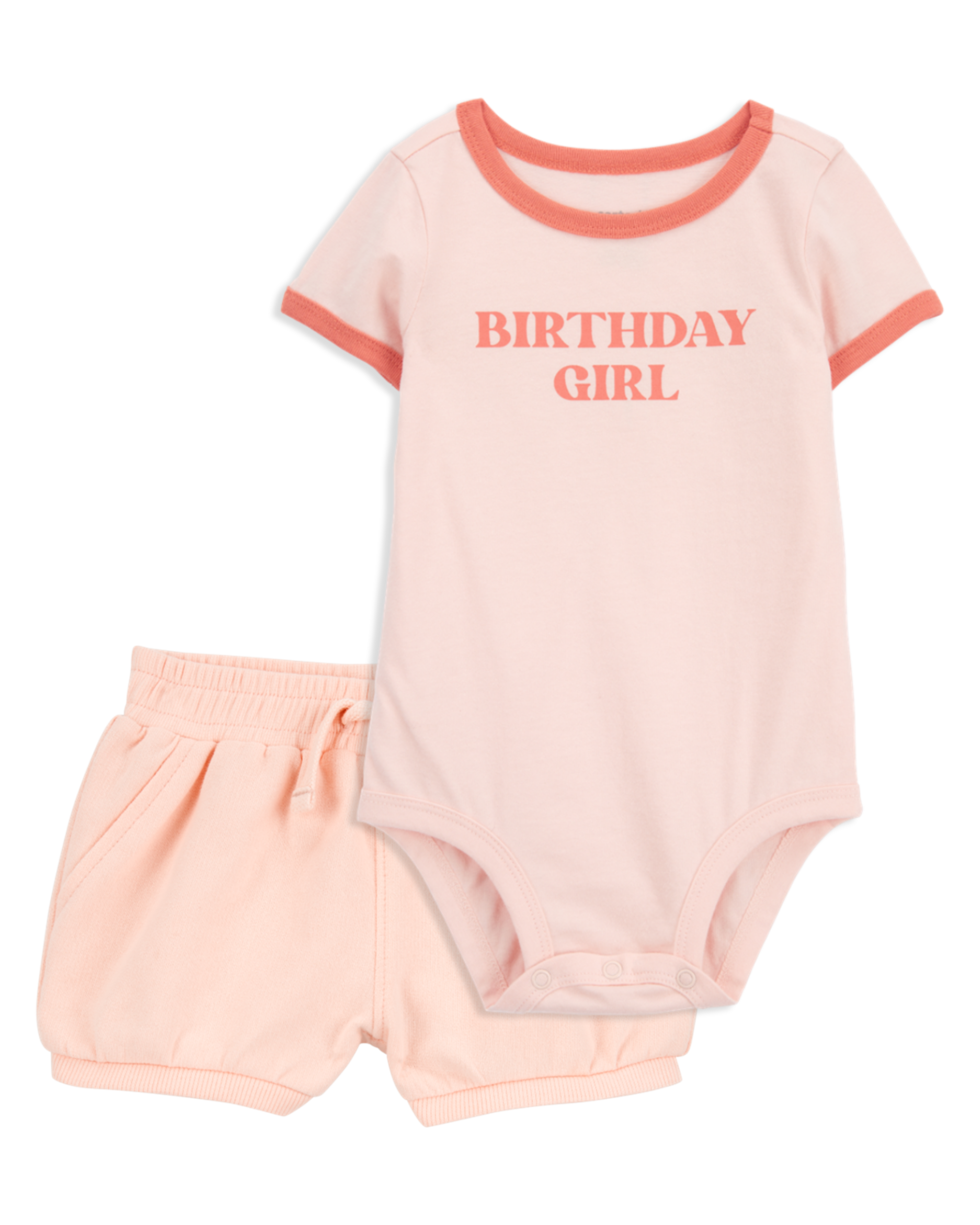 Baby 2-Piece Birthday Girl Bodysuit & Short Set