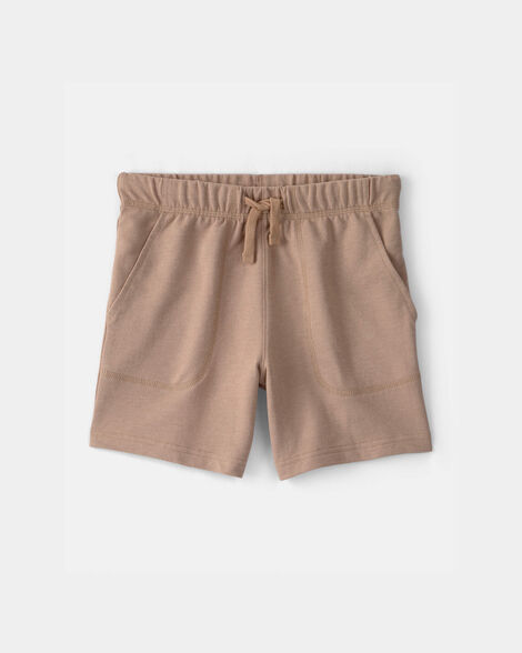 boys french terry shorts - brown