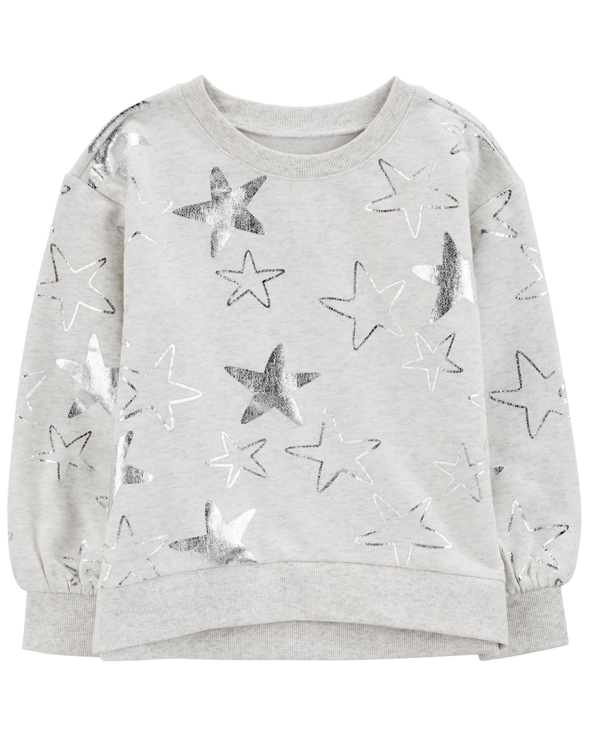 Kid Metallic Star Fleece Sweatshirt - Carter's | Carter's