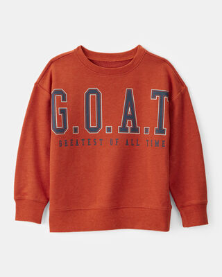 Product image 1 of Boys GOAT French Terry Pullover Sweatshirt - Orange