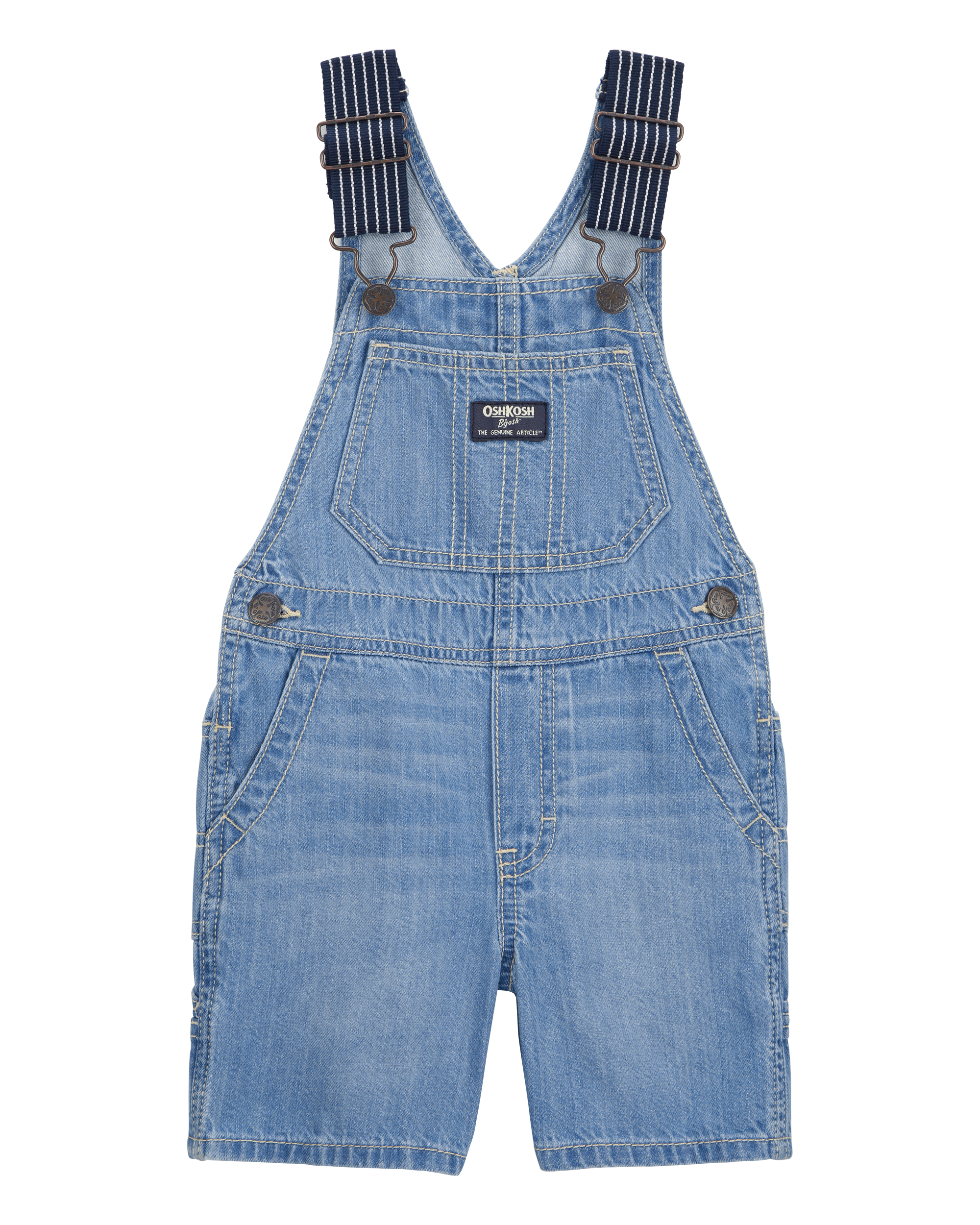 Toddler Denim Shortalls - Blue