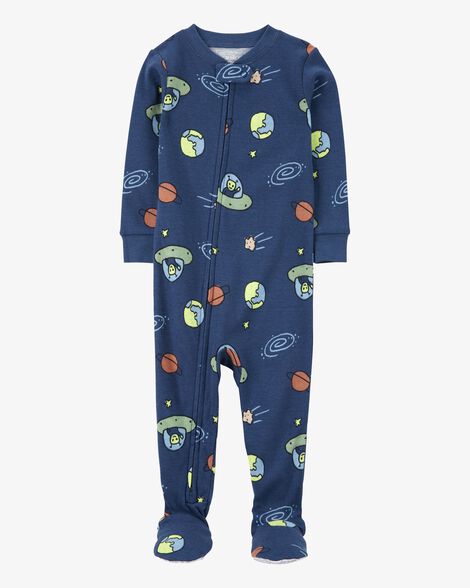 Product image 1 of Toddler Boy 1-Piece Space Print 100% Snug Fit Cotton Footie Pajamas