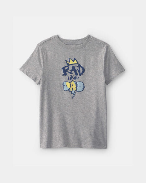 boys 'rad like dad' graphic tee - grey