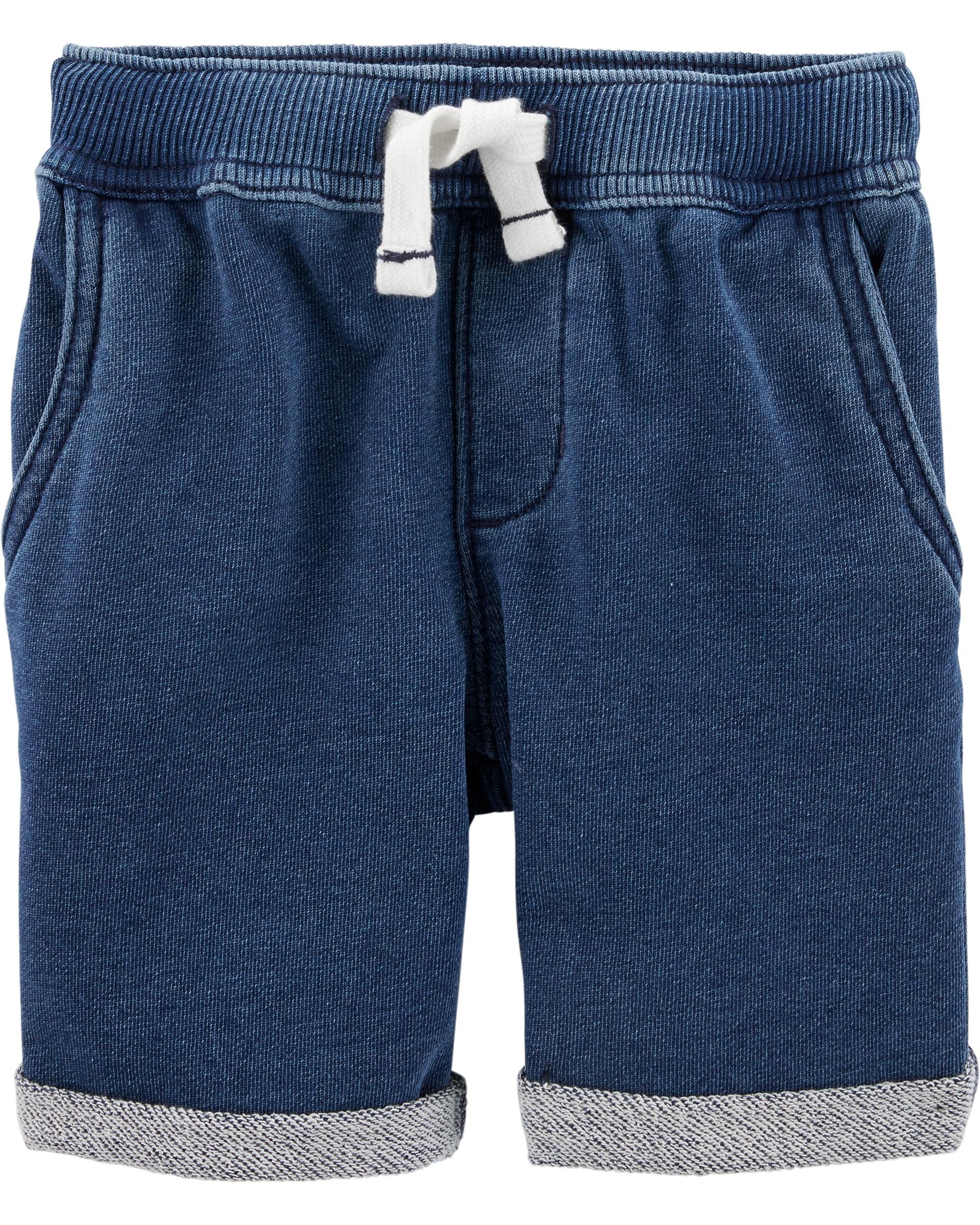 Carters Baby Boys Pull-On Knit Denim Short