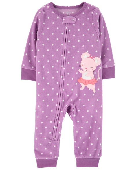 Footless Pajamas Carters Baby Fleece Pajamas Toddler 1-Piece Mouse