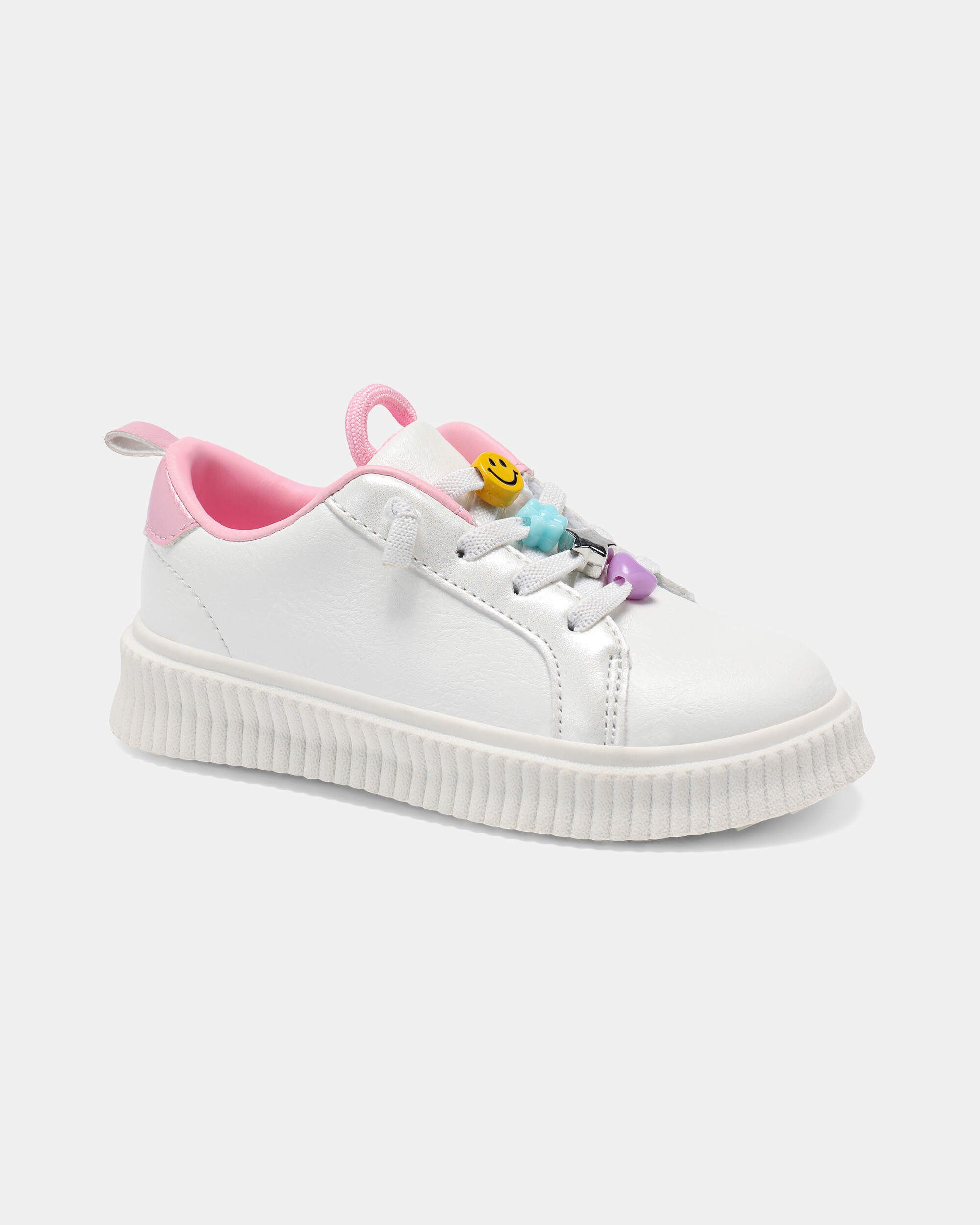 Toddler Girl Charm Casual Shoes - White/Pink