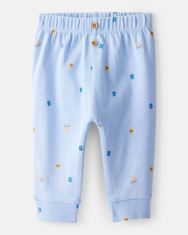 Product image 2 of Baby 2-Piece My First Hanukkah Long-Sleeve Bodysuit & Pant Set - Ivory/Blue