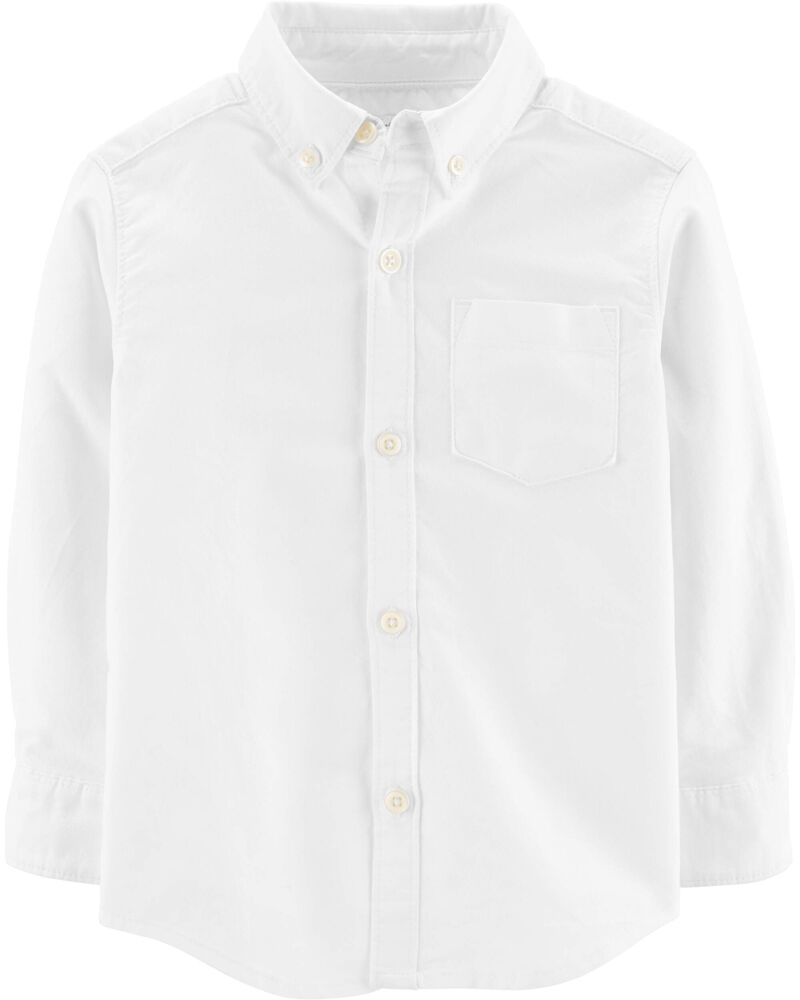 3t white button down shirt