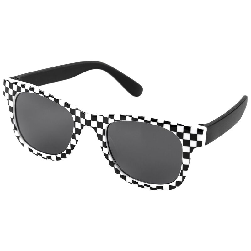 Black/White Baby Checker Sunglasses