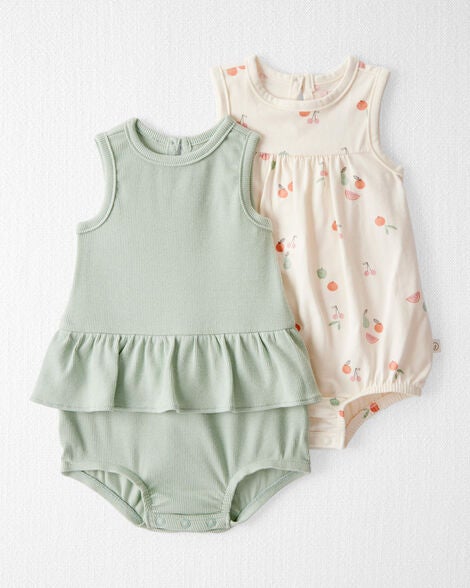  Product image 1 of Baby 2-Pack Organic Cotton Bubble Rompers