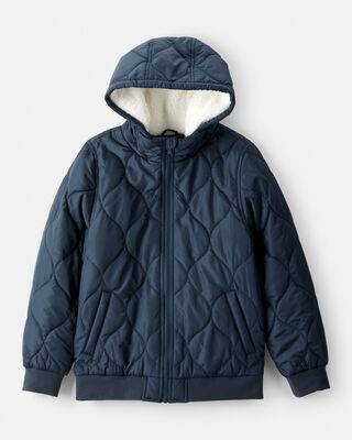 Boys Long-Sleeve Midweight Utility Jacket - Brown