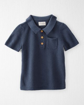 Product image 1 of Toddler Organic Cotton Sweater Knit Polo Shirt