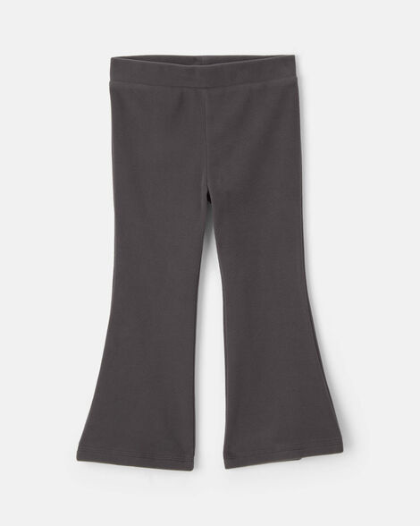 toddler girl fleece pull-on pants - black