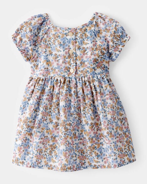Baby Smocked Floral Print Dress 