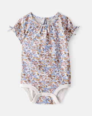 Baby Floral Print Overalls - Green