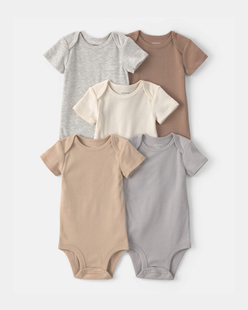 Carter's baby 5-pack multipack bodysuits 12M Multi