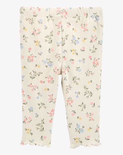  Product image 2 of Baby Floral Pull-On Pants - Ivory