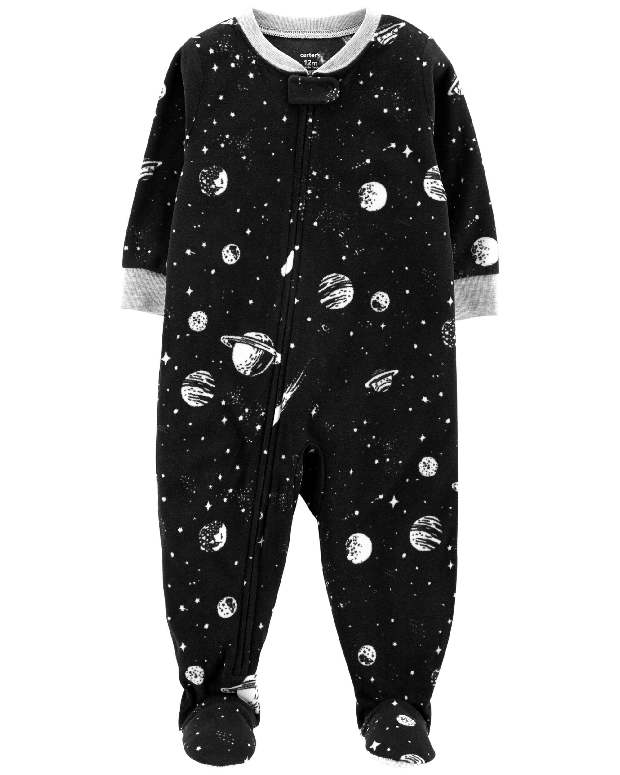 carters one piece fleece pajamas