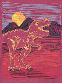 Maroon - Toddler Stitched Dino Graphic Tee, Selected