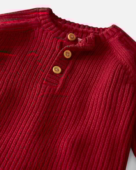 Product image 2 of Baby Organic Cotton Rib Sweater Knit Bubble
